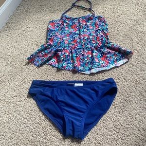 Old navy girls halter swimsuit set